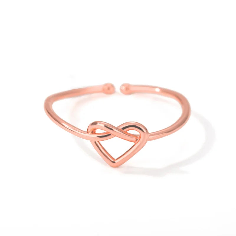 Golden Heart Couple Rings