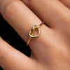 Golden Heart Couple Rings