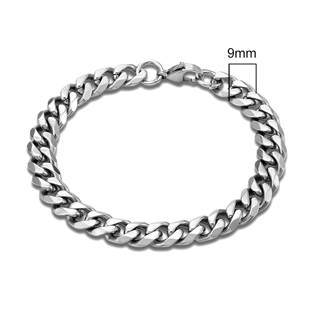 Bold Ride Silver Chain Bracelet