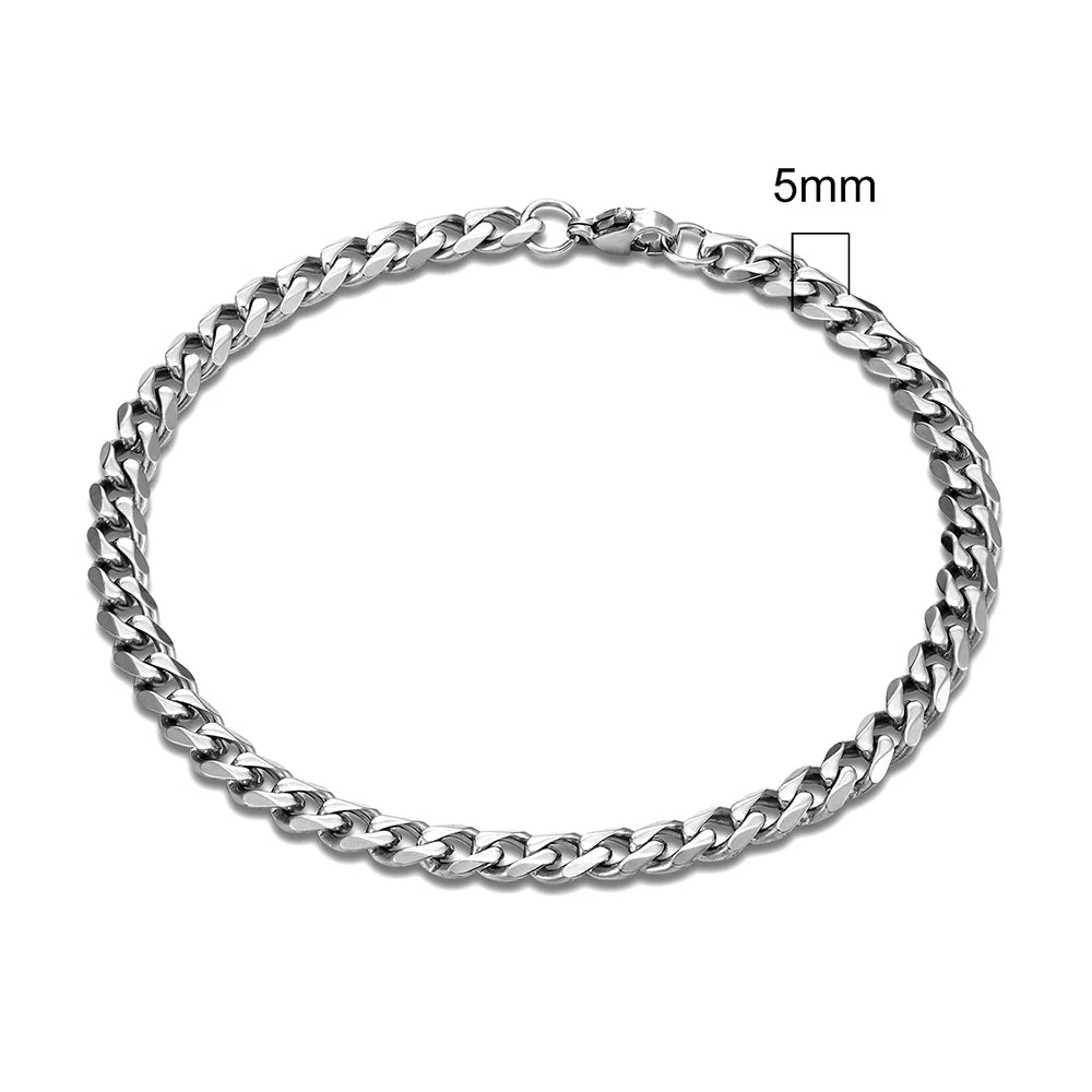Bold Ride Silver Chain Bracelet