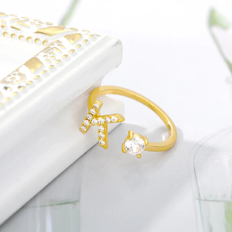 Sparkling Initial Rings