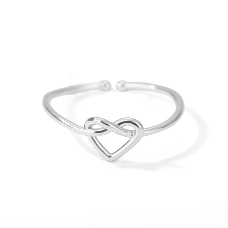 Golden Heart Couple Rings