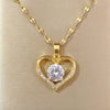 Golden Heart Charm Necklace